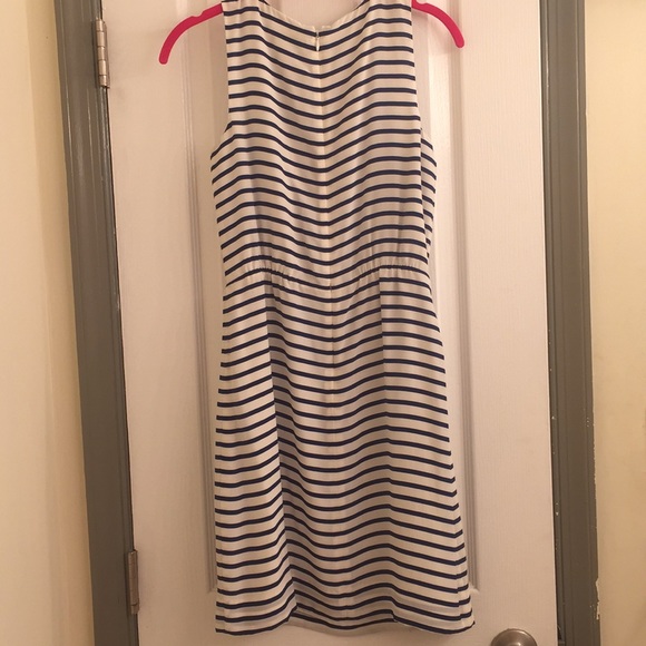 J. Crew Navy and White Striped Dress - 0 - Picture 3 of 5